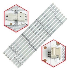 126 - KIT 8 BARRAS DE LED TCL SEMP 50C350KB 50C350L 50C350LS 50C350 BC-370