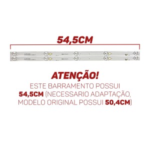 84 - KIT 3 BARRAMENTO LED TV PHILCO PH28D27 6V BC-277