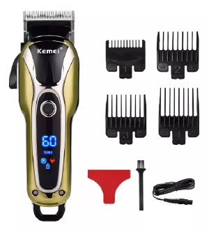 MAQUINA CORTA CABELO SEM FIO  KEMEI KM-PG1990A ELETRO EL-5105