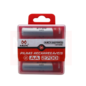 PILHA RECARREGAVEL MOX AA 2700MAH COM 2