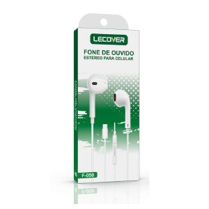 FONE DE OUVIDO COM FIO LECOVER F-050