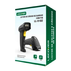LEITOR DE CODIGO DE BARRAS COM FIO LECOVER LL-9102