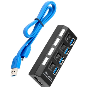 HUB USB 3.0 - 4 PORTAS EXBOM - LEHMOX LEY-201 - FY-376