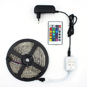 FITA DE LED COLORIDA C/ FONTE -  5 METROS LARGA