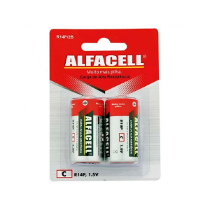PILHA C ALFACELL R14P 1.5V