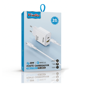CARREGADOR KINGO IPHONE 2.1A U201 / U202 10W