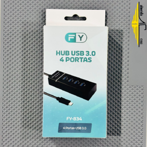 HUB USB 4 PORTAS 3.0 - TIPO-C FY FV-834