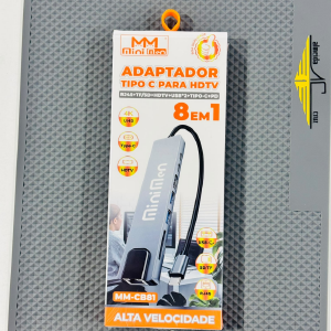 ADAPTADOR TIPO-C P/ HDMI / CARTAO DE MEMORIA / RJ45 / 2 USB / 2 TIPO-C MM-CB81