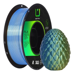 FILAMENTO PLA SILK DUAL COLOR AZUL E DOURADO PLSD-051