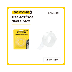 FITA ACRILICA DUPLA FACE BOMVINK BOM-1301