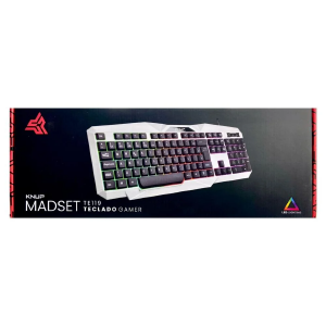 TECLADO GAMER KNUP MADSET LED RGB TE119 BRANCO