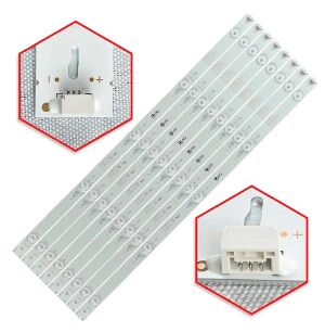 96 - KIT 8 BARRAMENTOS LED TV SEMP TCL L48S4700FS L48S4700 48D2700 6V  BC-313