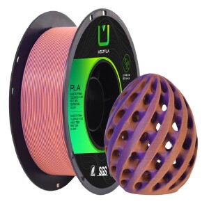 FILAMENTO PLA MATTE DUAL LARANJA ESCURO E ROXO PLM-088