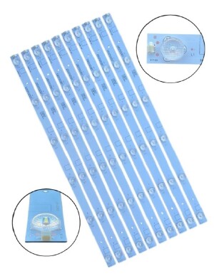 124 - KIT 10 BARRAMENTOS LED TV HISENSE LTDN48K20DAM HD480DF-B37 BC-330