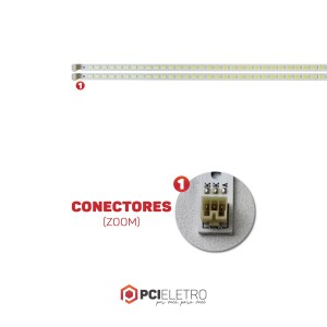 89 - KIT 2 BARRAMENTOS LED TV SEMP TOSHIBA L40F3200B LE4050 LE4052 BC-002