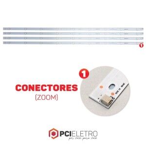 KIT 4 BARRAMENTOS LED TV PHILCO PH49U21DSGW / PTV49E68 / PH49F30 BC-006