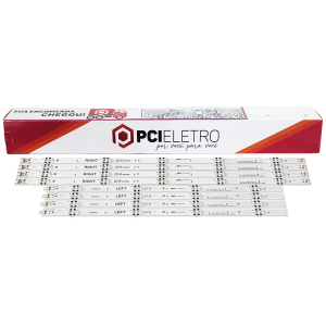 42 - KIT 8 BARRAMENTO LED TV LG 49LJ5500 49LJ551C 49UJ6300 49LK5700 49LJ5550 BC-015