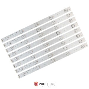 37 - KIT 8 BARRAMENTOS LED TV SEMP TOSHIBA DL3975I DL3975I(A) DL3977I(A) BC-037