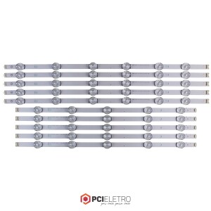 30 - KIT 10 BARRAMENTOS LED TV LG 55LB5600 55LB6200 55LB6500 55LF5600 BC-050