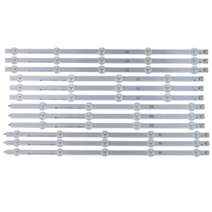 04 - KIT 12 BARRAMENTOS LED TV LG 47LA6130 47LA6200 47LA6204 47LA6600 47LN5400 47LN5700 BC-051