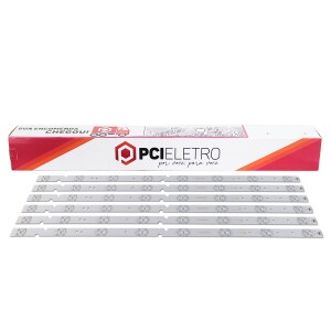 124 - KIT 6 BARRAMENTOS LED TV SEMP TOSHIBA 65P65US 65P65 65HR330 65p8m  BC-055