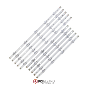 76 - KIT 10 BARRAMENTOS LED TV LG 49LB5500 49LB5600 49LF5100 49LF5500 49LF6200 BC-057