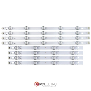 04 - KIT 8 BARRAMENTOS LED TV LG 39LN5400 39LN5700 39LN549C 39LA6200 BC-063