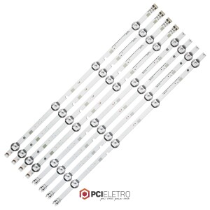 66 - KIT 8 BARRAMENTOS LED TV SAMSUNG UN48J5200 UN48J5200AG BC-071