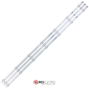 48 - KIT 3 BARRAMENTOS LED TV LG 43LJ5500 43LJ5550 43LK5750PSA 43LK5700 43lw300c BC-083
