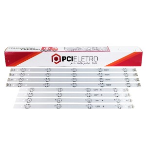 71 - KIT 8 BARRAMENTOS LED TV LG 49UF6400 49UH6100 49UH6000 4 GRANDES 4 PEQUENAS BC-087