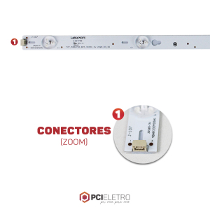 117 - KIT 8 BARRAMENTOS LED TV SEMP TOSHIBA L48S4700FS L48S4700 48D2700 BC-089