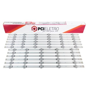 01 - KIT 12 BARRAMENTOS LED TV LG 60LB6500 60LB5800 60LF5800 60LF6500 BC-100