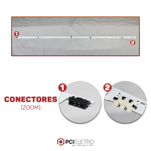 106 - KIT 12 BARRAMENTOS LED TV PHILCO UN48J5300 48J5500 48H6400 48H6300 48H5550 BC-103