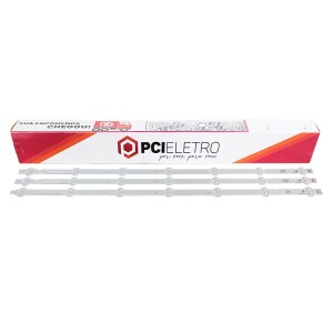 65 - KIT 3 BARRAMENTOS LED TV LG 32LA613B 32LN5400 32LN570B 7 LEDS BC-109