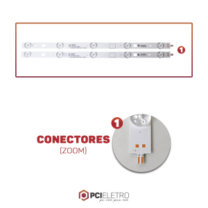 GAV - KIT 10 BARRAMENTOS LED TV SONY KDL-40R355B KDL-40R485A BC-116