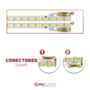 34 - KIT 2 BARRAMENTOS LED TV SAMSUNG UE46D5000 UE46D6000 UN46D6 BC-133