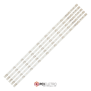 21 - KIT 5 BARRAMENTOS LED TV SEMP TOSHIBA TCL-43L2500 *35020766 BC-164