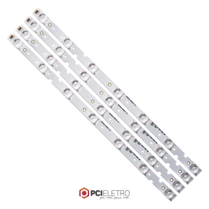 96 - KIT 4 BARRAMENTOS LED TV SEMP TOSHIBA 50P65US 50P8M 50P65 BC-166