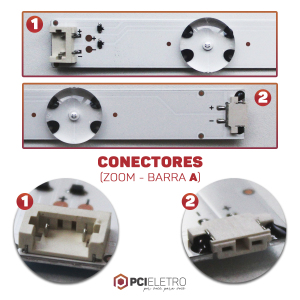 72 - KIT 6 BARRAMENTOS LED TV LG 43LH5100 43LH5150 43LH5600 43LH5700 BC-170