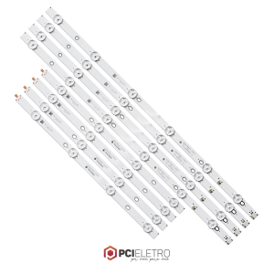 46 - KIT 8 BARRAMENTOS LED TV PHILCO PH43N91DSGWA PH43N91DSGW BC-174