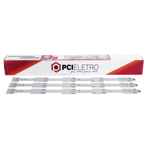 96 - KIT 3 BARRAMENTOS LED TV SEMP TOSHIBA DL2970(A)W DL2971(B)W PH29E63 PH29E52 VERSÃO 5 LEDS BC-178