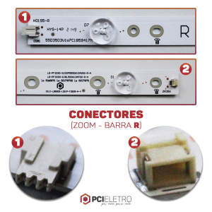 126 - KIT 12 BARRAMENTOS LED TV AOC 50PUG6102 LE50U7970 LE50S59 50PUG6700  BC-182