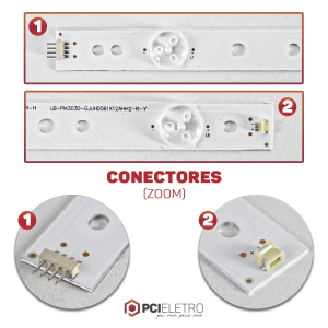 01 - KIT 14 BARRAMENTOS LED TV AOC LE55U7970 BC-194