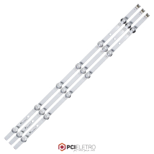 65 - KIT 3 BARRAMENTOS LED TV LG 32LN536B 32LN549C 32LN549E 32LN545B 2/6  1/7  BC-218