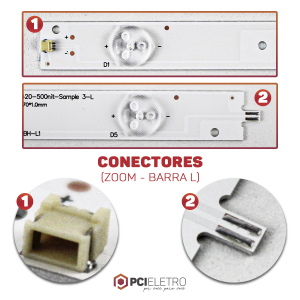 123 - KIT 10 BARRAMENTOS LED TV PANASONIC TC-42AS610B TC42AS61 BC-223