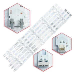 10 - KIT 6 BARRAMENTOS LED TV SAMSUNG  UN43AU7700/TU7000/8000/CU7700  BC-322